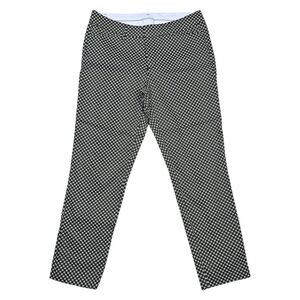 Men's Black and White Patterned Dress Pants